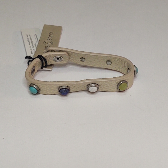 Treasure & Bond leather bracelet w genuine stones - Picture 2 of 4